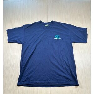 Disney Round‎ Trip Dolphins in Depth T Shirt Mens XL Navy Blue Graphic Print